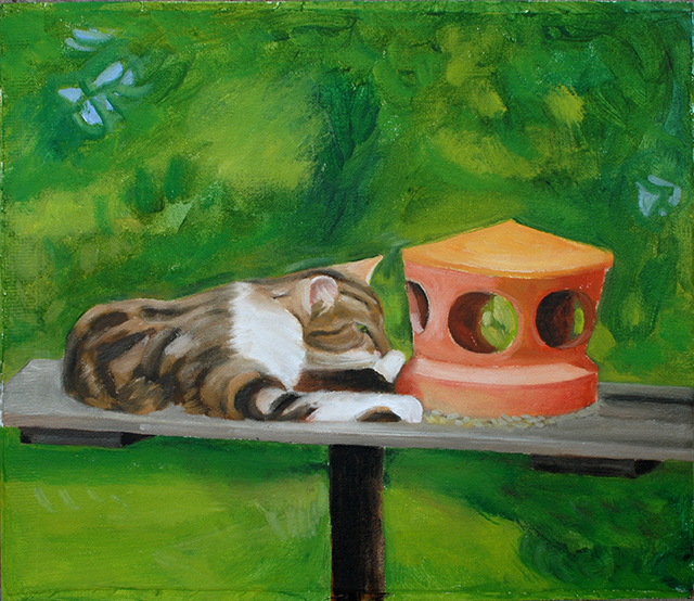 {Chatte sur le tarmac}, 8 avril