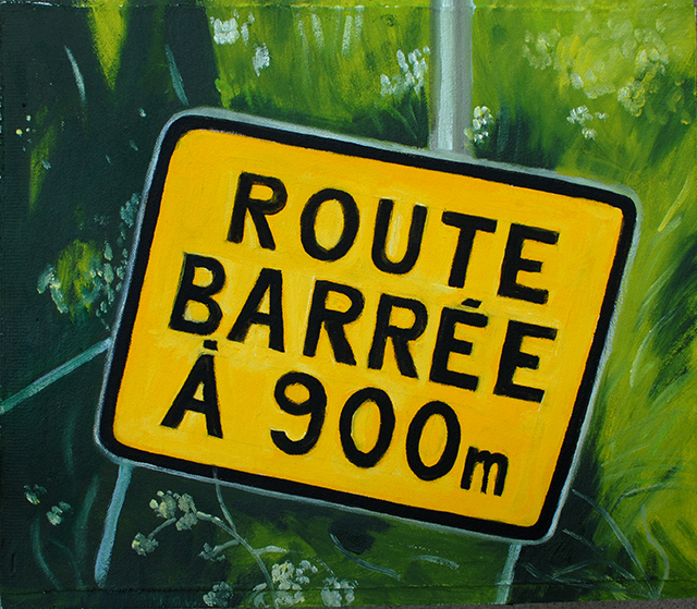 {Route barrée à 900 m}, 19 mars