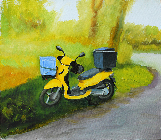{Mobylette jaune}, 19 avril