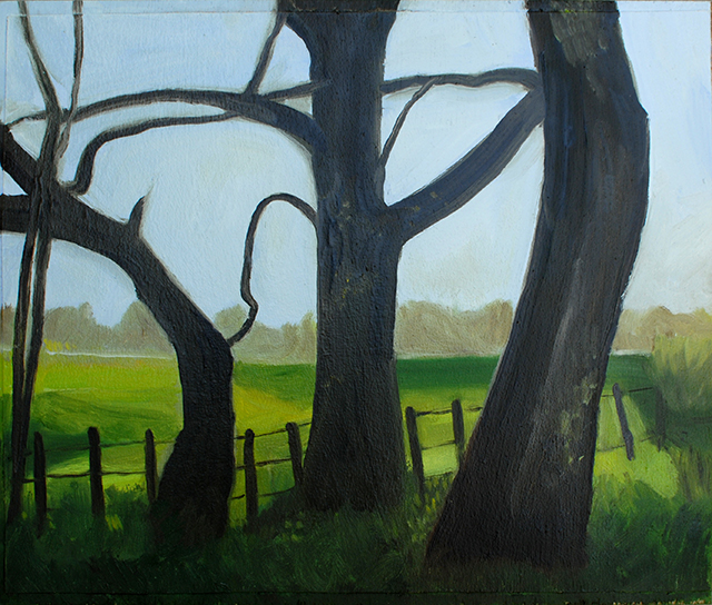 {Trois arbres}, 24 mars