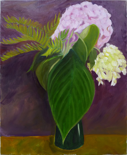 {Hortensia, fougère,} 2017