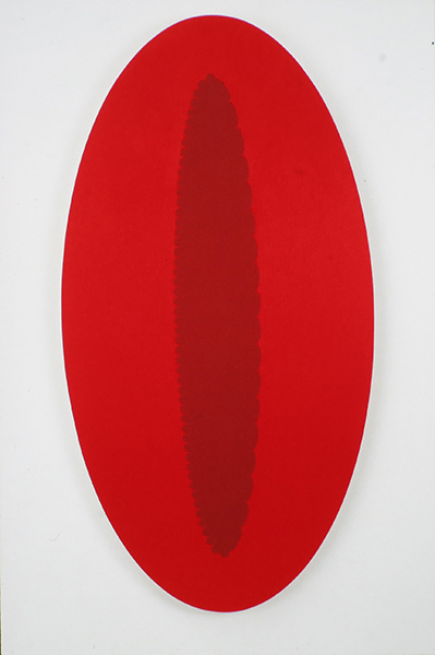 {Oval Painting 2 Reds}, 1992