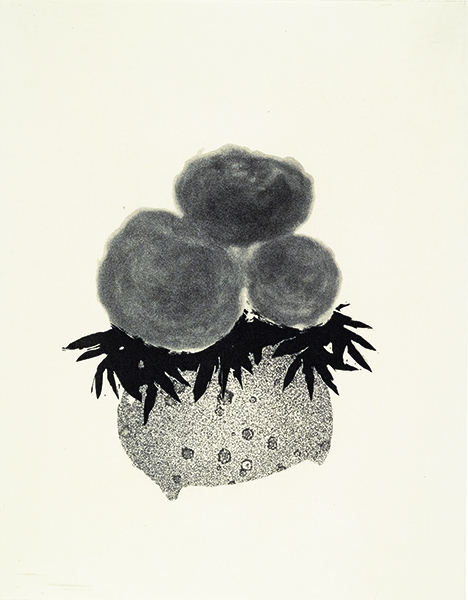 {Trois pivoines (ou trois manières de faire une aquatinte),} 1994