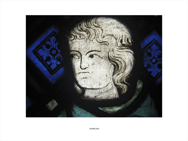 {Jeune clerc (d'après un vitrail, vers 1320-30), Strasbourg, 18 juin 2006 }