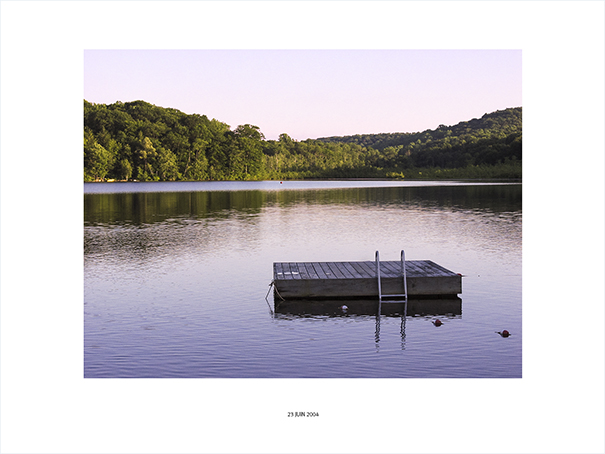 {Couchant, Carmel Lake, 23 juin 2004}