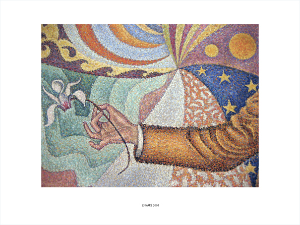 {Signac-Fénéon (d'après Paul Signac, Portrait de Félix Fénéon, 1890), New York, 13 mars 2005}