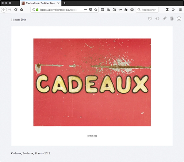{D'autres jours,} 2014-2015