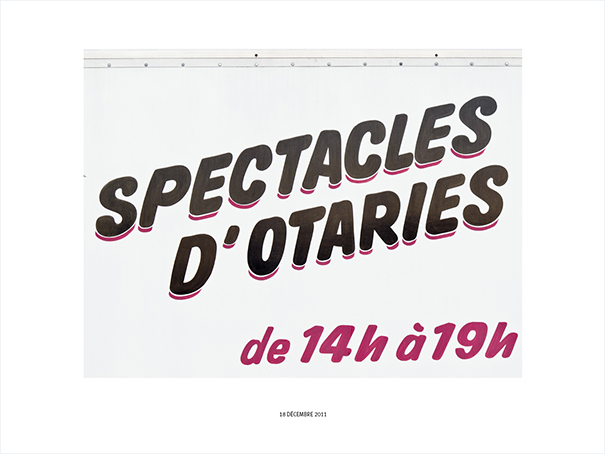 {Spectacles d'otaries, Bordeaux, 18 décembre 2011}, 2012