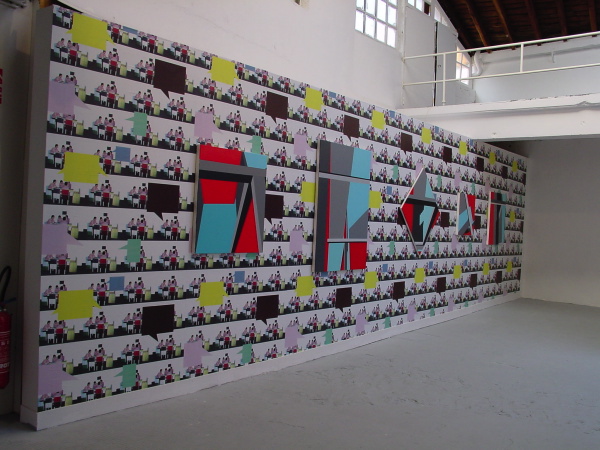 Vue de l'exposition Franck Eon et Rolf Julius, galerie Cortex Athletico, Bordeaux, 2006