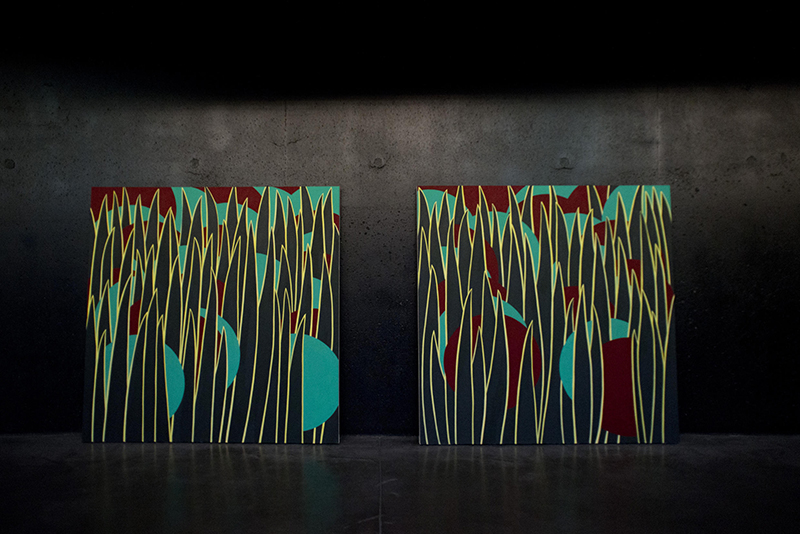 Vue de l'exposition La nuit je mens, « la sentinelle », Rocher de Palmer, Bordeaux