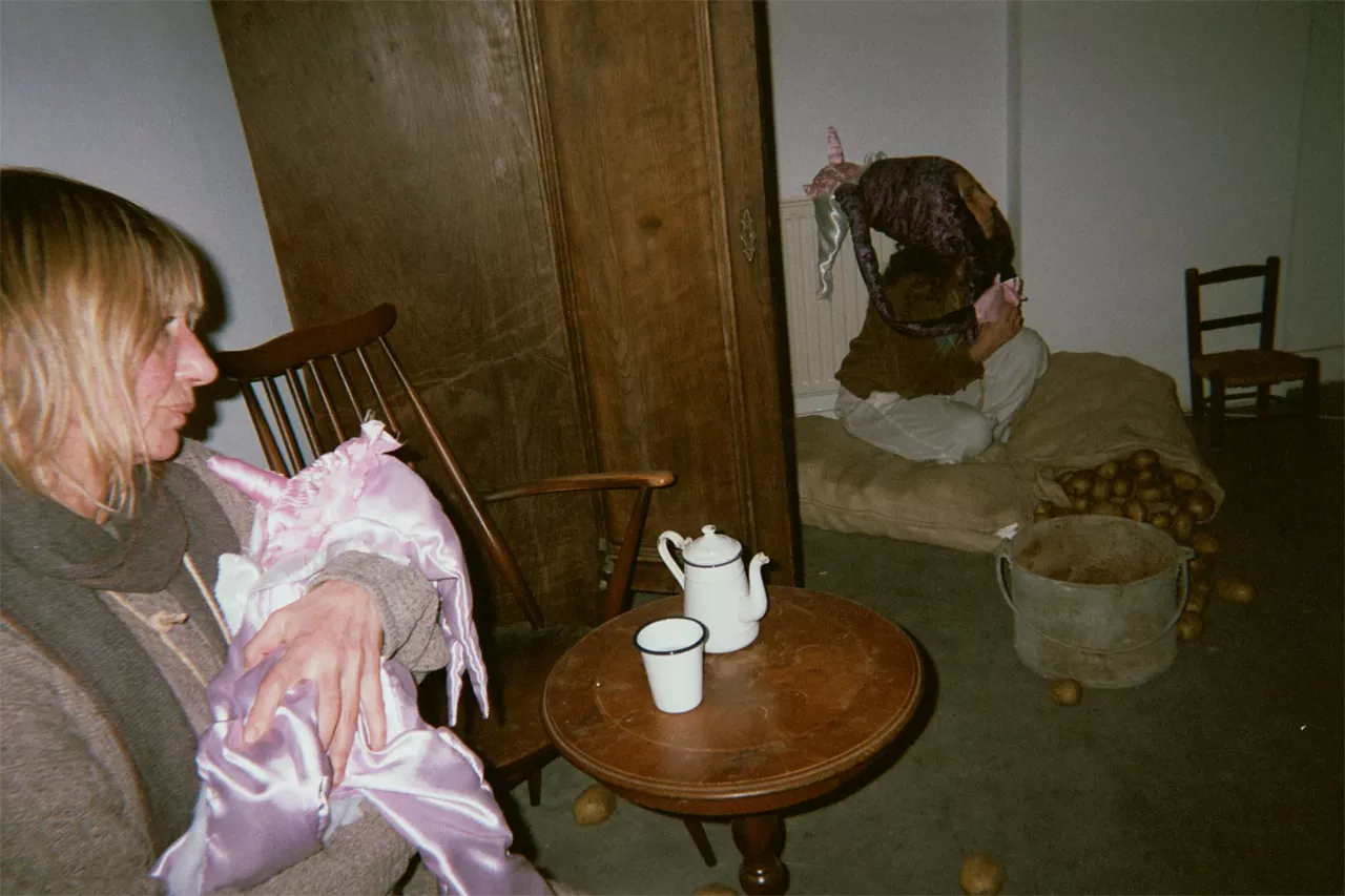 {Indoors, family portrait}, 2021