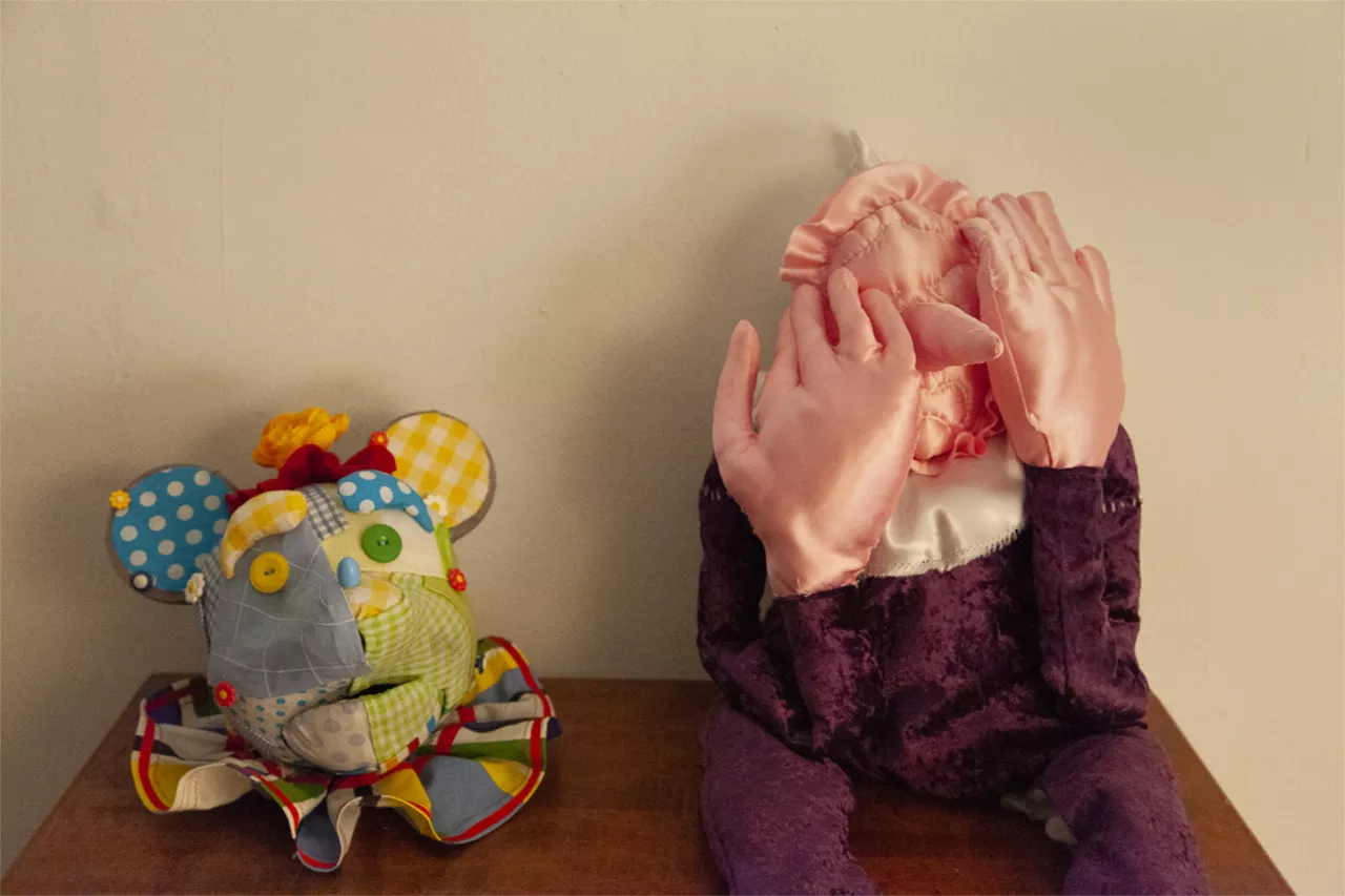 Hugo Dinër, In the End, 2021 Angélique Aubrit, Doll to be conforted 2, 2021