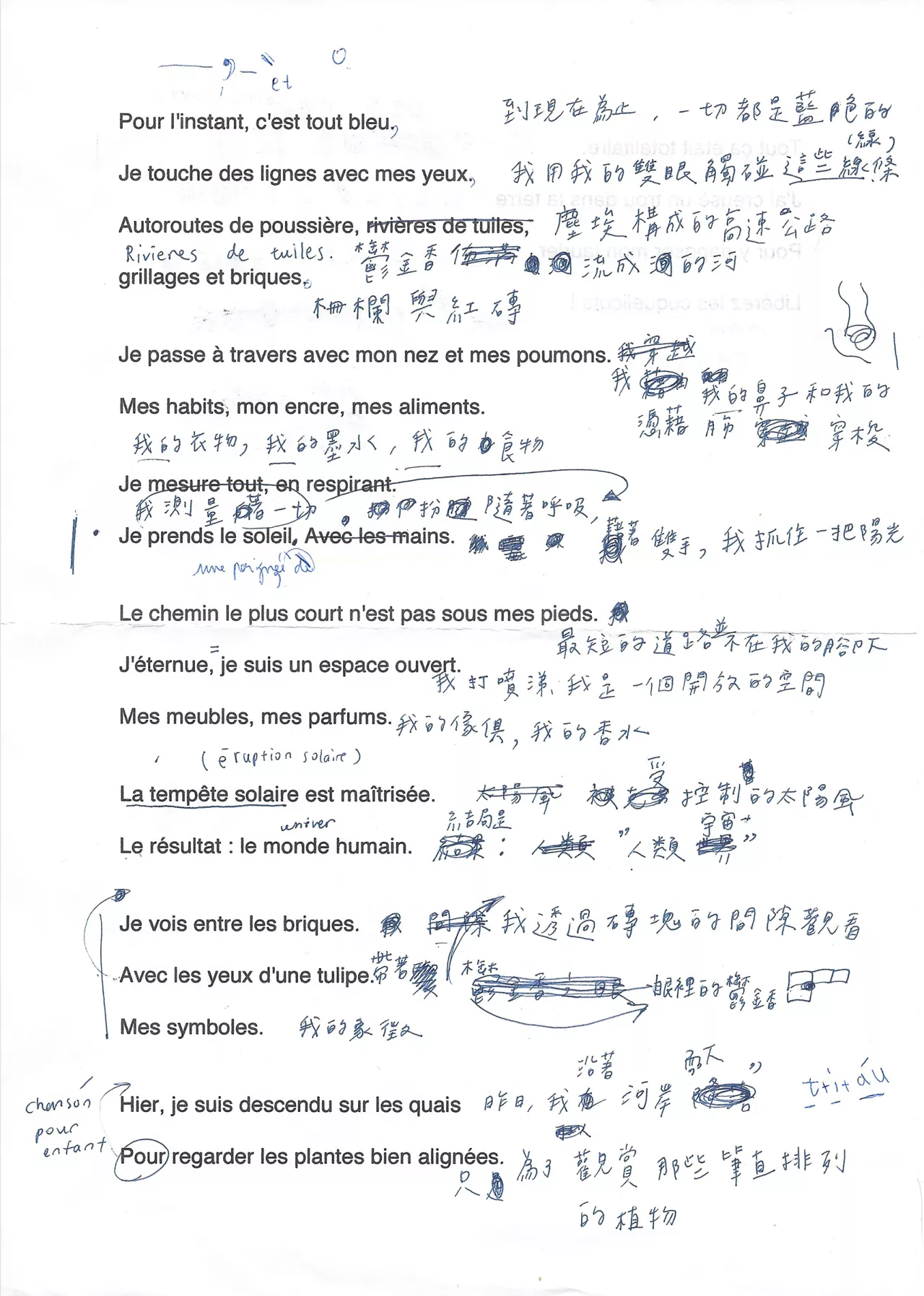 Élément préparatoire, traduction chinoise par Yu-Wen Wang