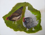 {Les poules, même en peinture (6)}, 2019