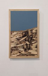 Peinture sur bois et bois raboté, 30 x 40 cm