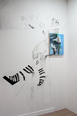 {La caverne gémissante}, dessin mural, 2023