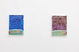 De gauche à droite : Sleeping Water, 2022 Pastel à l'huile sur toile, 24 x 18 cm Purple Rain, 2022 Pastel à l'huile sur toile, 24 x 18 cm