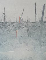 Illustration pour l'ouvrage {Obsèques interminables du monde} de Yann Karaquillo, Matériel Brouilleur, Alain Labarsouque