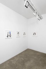 Vues de l'exposition Que la marée vienne et m'emmène plus loin (2021), galerie George Philippe et Nathalie Vallois