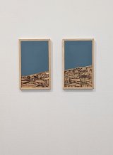 Peinture sur bois et bois raboté, 30 x 40 cm