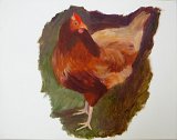 {Les poules, même en peinture (1)}, 2019