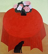 {La nappe rouge, Mollo et les hortensias,} 2003